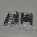 3/8" Inset Cabinet Hinges Black 4 Pieces Offset Self Closing Matte Black Cabinet Hinges for Kitchen Cabinets w/Bumpers & Upgraded Screws