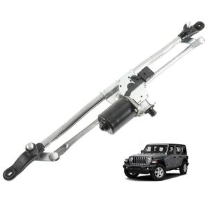 Front Windshield Wiper Motor Linkage Assembly Replace 55077859AB, 602-105AS | For Jeep Wrangler 2007-2018 Wrangler JK 2018, 5-pin Electrical Connector, Stamped Steel Material, Easy Installation