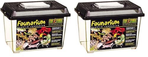 Exo Terra Faunarium, Plastic Reptile Terrarium, Small, PT2255 (Pack of 2)
