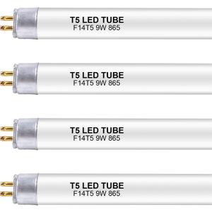 22 Inch F14T5/DL LED Replacement Bulbs, 6500K Daylight, T5 LED 9 Watts Replace Fluorescent Bulb with LED, Replacement Tube for Counter and Cabinet Fixture, 4 Pack