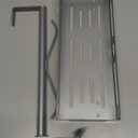 Stylish Kitchen Paper Towel Holder with Shelf - Adhesive Hand Towel Holder for Bathroom Wall Mount, Rust-Resistant Matte Grey Finish for RV Toilet Paper Holder Rack, Easy One-Handed Operation Design (Gray)