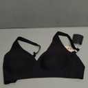 OEAK Womens Deep V Bras Wireless Comfortable Bra Supportive No Underwire Bras Tshirt Push Up Bralettes Plunge Seamless Bra (Large, Black)