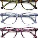 Reading Glasses For Women - 5 Pack Stylish Readers For Womens Men Spring Hinge Eyeglasses -Blue Light Blocking Protection Frame (2.25)
