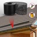 4 Rolls Soffit Vents Strip for Eaves Ventilation 3.93" x 32.8 ft, Keep Birds Pest and Animals Out for Under Eave Exterior Ventilation Solution, Weather Resistant Composite Resin Material