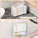 Cq acrylic Multifold Paper Towel Dispenser & Box for Bathroom,Home,Counter Top or Wall Mount, Clear Commercial Paper Towel Holder forZ Fold,C Fold,Trifold,Folded,Hand Paper and Guest Napkin Holder