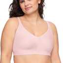 Warners Easy Does It Underarm-Smoothing with Seamless Stretch Wireless Lightly Lined Comfort Bra (Pink)