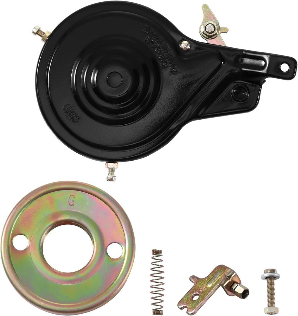 KAMIER 90mm Rear Band Drum Brake Assembly Replacement for Razor MX350 MX400 ZR350 SX350 Dirt Bike Pocket Mod Electric Scooter Rambler 12 Mini Bike Kids Pocket Rocket E-Bike E-Scooter Hevay Duty Parts