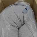 Momcozy Pregnancy Pillows for Side Sleeping, J Shaped Maternity Body Pillow for Pregnancy, Soft Pregnancy Pillow with Jersey Cover for Head Neck Belly Support, Grey