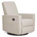 Evolur Raleigh Upholstered Manual Glider Recliner Rocking & 360 Swivel with Smooth Glide  Greenguard Gold & FSC Certified  Modern Nursery and Living Room Chair in Light Sand