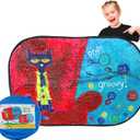 Meavia Reversible Sequins Pete The Cat Groovy Buttons: Wall Sensory Fun Toy, Jumbo Size 40 x 27 Inches
