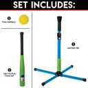 Franklin Sports Youth Batting Tee - Adjustable Height Plastic Training Tee for Kids + Toddlers - 23" to 33" Inches