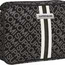 Crossbody Bags for Women: Small Fashion Print Purses Hand Travel Shoulder Bag (Black)