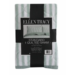 DI Ellen Tracy Quilt STD Sham-Green STRP