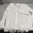 Zeagoo Womens Button Down Shirts Long Sleeve Cotton Gauze Tops Casual Collared Blouses Loose Fit (3X-Large, Aa-white)