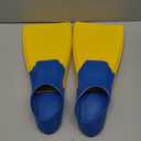 Sporti Adult-Kids Swim Fins for Pool Lap Swimming - Long Floating Fins for Swimming & Snorkeling - Swim Flippers for Training (Youth 4-5 / W 6, Yellow-Blue)