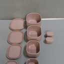 Bento Lunch Box Set of 3, Stackable Food Storage Containers, Modern Solid Color Nesting Design, Leakproof, Microwave Freezer Safe for Office Work Travel Gym (Pink)