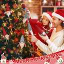 Soulchen Christmas Tree Decorations Set of 6, Red Grey 12 Inch Gnome on a Stick Large Santa Claus Dwarfs Ornaments for Christmas Tree Wreath Decor Vase Filler