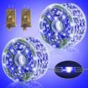 Heceltt 2 Pack Total 656 FT 2000 LED Christmas Lights Outdoor,Green Wire Outdoor Fairy Lights Plug in Waterproof 8 Modes and Timer Memory Function for Xmas Wedding Party Holiday Patio Garden Decor (Blue)
