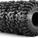 4PCS 1.9" RC Mud Terrain Tires Super Grip RC Crawler Tyre 118mm with Foam Insert Fit for 1/10 RC Crawler Car TRX4 Axial SCX10 SCX10 II RC4WD D90 D110 TF2 Tamiya CC01