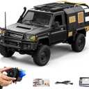 YIKESHU MN82S 1/12 Scale RC Rock Crawler Truck, 4WD Off-Road Remote Control Car with LED Lights, 2-Speed 2.4GHz Proportional Control, All Terrain RTR Hobby Toy for Adults (Black)