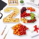 Tellingyou 3 Pcs 13.7" 2026 Graduation Fillable Letter, Plastic Number Trays for Food 2026, Charcuterie Number, Grad Fillable Letter for Class of Congrats Grad Party Supplies(2026,White)