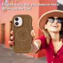 Bouvardia for iPhone 16 Case - Brown Wavy Shockproof Frame & Cheetah Leopard Print Pattern - Compatible with Magsafe - Anesthetic Cute Design for Women and Girls