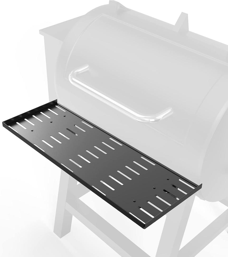 BBQ-PLUS Folding Shelf for Pit Boss 700 Classic Pellet Grill,Powder Coating Steel Front Folding Shelf Grill Accessories for Pit Boss with Screws,26-1/2 x 9-1/2 Inches