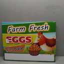 Fresh Eggs for Sale Sign, 18x24 DS Coroplast, Large Outdoor Farm Fresh Eggs Sign with Blank Space for Personal Info