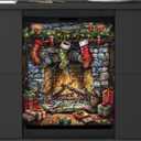 Dishwasher Magnet Cover Christmas Magnetic Sticker Refrigerator Decorative Cover Reusable Fridge Appliance Magnet Home Kitchen Holiday Decor 23x26 inch