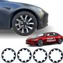 Rim Protector for Tesla 2024 2025 2026 Model 3 Highland 19 Inch Nova Wheels Cover All-in-one Car Tire Trim Rings Rim Case Hubcaps Model 3 Accessories