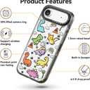for iPhone Air Case Cute - Durable Shockproof 6.6 ft Drop Impact Phone Case - Funny Dinosaur Land Design for iPhone 17 Air (6.5") Black
