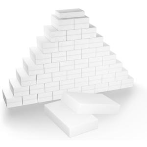 100 Pack Heavy Duty Melamine Sponge, Magic Cleaning Sponges Eraser for Kitchen Bathroom Bathtub Floors, Non-Scratch Bulk Sponge Pads