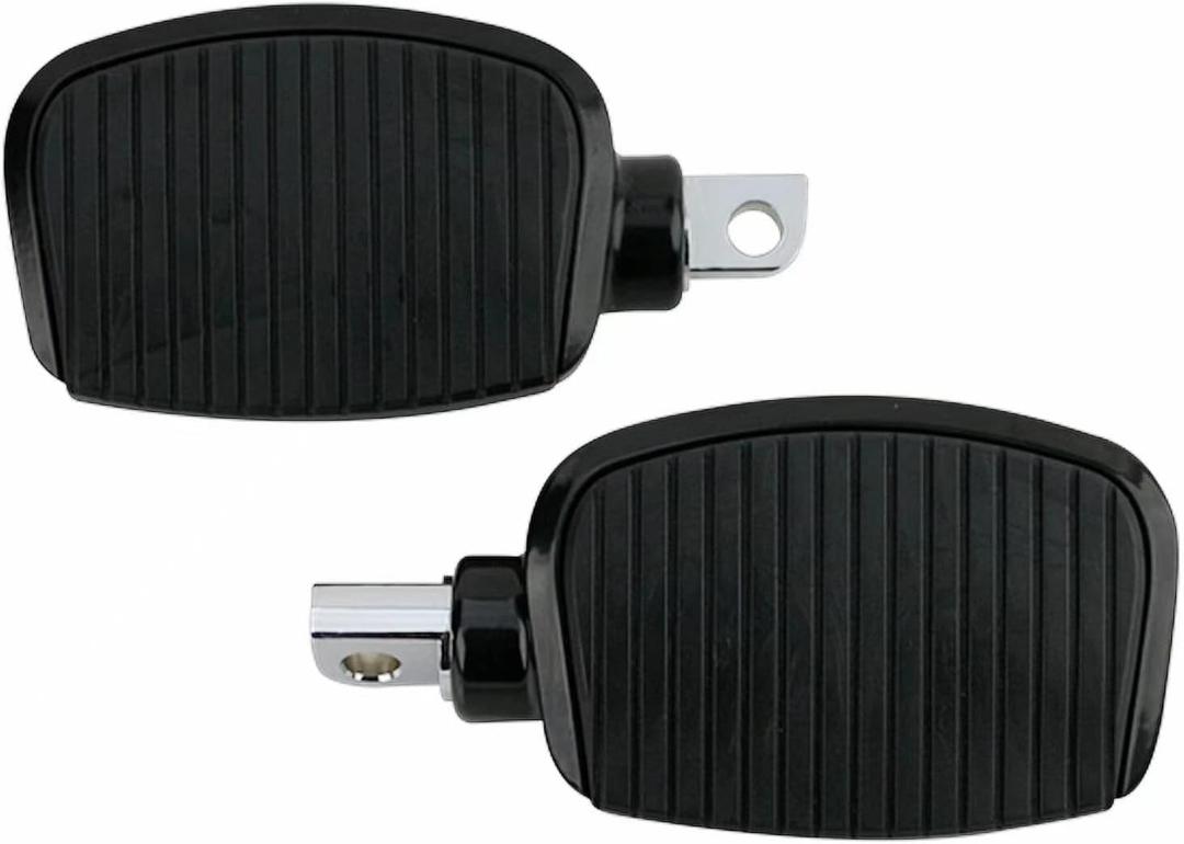 YHMOTO Motorcycle Mini Board Rider Floorboards Passenger Footpegs with Anti-Slip Rubber Universal for Harley Davidson Touring Street Glide Road King Electra Sportster Dyna Softail (Black)