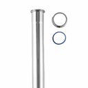 1-1/2-In x 12-In Slip-Joint Sink Drain Extension Tube, 20GA, Chrome-Plated Brass