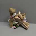 Naturevibe 9.6 Inches Sisal Easter Bunny Decor with Slide,Straw Easter Decorations Bunny Figurine Mom and Baby as Spring Home Decor,Table Centerpieces, Holiday Mantel Decorations or Springtime Gifts