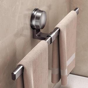 Suction Cup Bathroom Towel Holder,No-Drill Towel Rack for Bathroom Kitchen Wall Accessories,Tower Bar for Towels,Watches,Clothes,Hangers,Rolling Papers,Brushes, Headbands,Space Saving