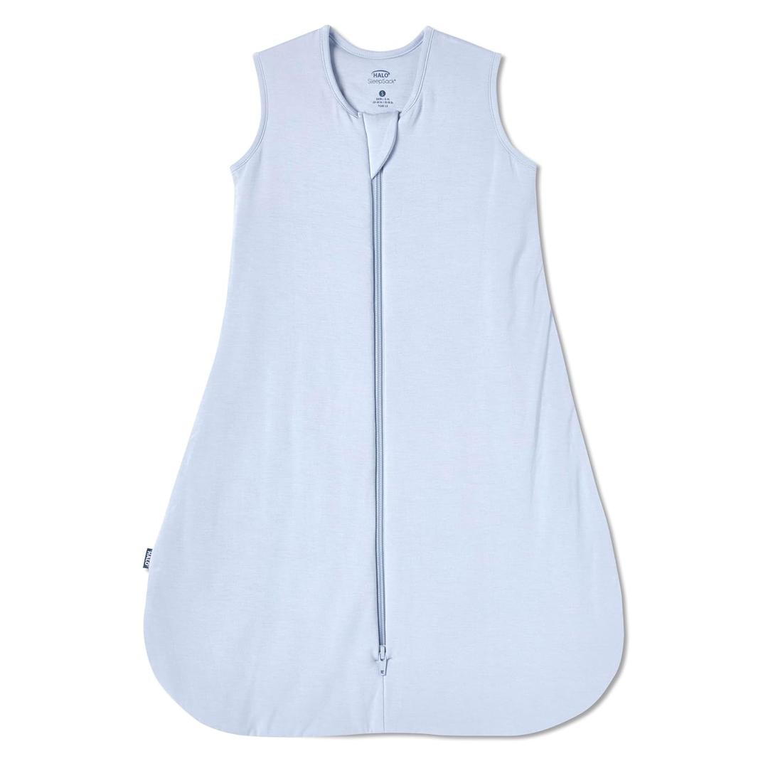 HALO SuperSoft Bamboo Wearable Blanket 1.5 TOG  Buttery Soft, Plush Baby Sleep Sack for Newborns, Infants & Toddlers, Hip-Healthy Design, Machine Washable, 6  12 Months, Medium, Blue Fog