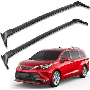 KINGGERI Roof Rack Cross Bars Compatible with Toyota Sienna 2021 2022 2023 2024 2025 2026, Aluminum Roof Rails Crossbars Replacement for Rooftop Cargo Basket Carrier Bag Luggage Rails Kayak Bike