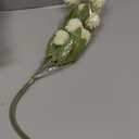 VIERENA 6 Pcs Faux Silk Pompon Mum Artificial Flowers for Vase -27", Bulk Fake Chrysanth Branches with Stems for DIY Bouquet Centerpieces Wedding Fillers Arrangements Shower Decorations (Cream)