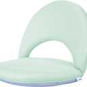 Floor Chair Floor Cushion Folding Padded Gaming Chair Adjustable 5-Position Floor Seat with Back Support for Kids Adult Great for Gaming Reading Meditating (Green)
