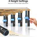 OPNICE Adjustable Monitor Stand Riser for Desk, Computer & Laptop Stand, Desk Organizers and Accessories, Office Desk Accessories & Workspace Organizer for Home Office, Brown Wood