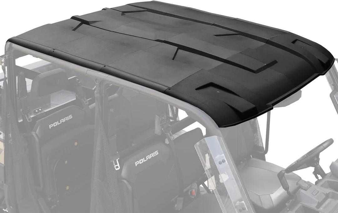 HAKA TOUGH Sport Roof Top for Polaris Ranger Crew XP 1000 900 2015-2023, Ranger Crew 900, 4-Piece Combined Poly Crew Hard Roof Accessories, Replace OEM # 2889223, 4 Seater, Black