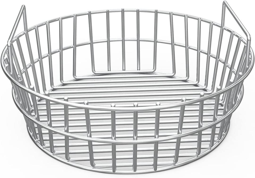 onlyfire Stainless Steel Charcoal Ash Basket for Char-Griller Akorn Kamado Kooker Charcoal Barbecue Grill