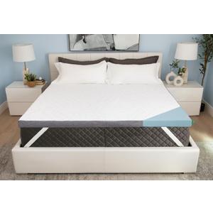 Sleepyhead Queen Mattress Topper 3 Inch, Cooling Gel Memory Foam, Pressure Relief, Removable Washable Cover, CertiPUR-US Certified, Mattress Pad Queen Size (Queen 3")