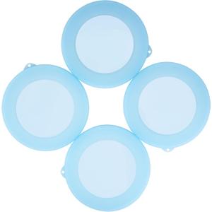 4 Pack Silicone Lids for Corelle Vitrelle 428-PC 28-Oz Soup/Cereal Bowls, Freezer & Microwave & Dishwasher Safe (Bowl not included)