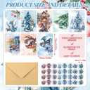 32 Pcs Dragon Christmas Cards with Envelopes and Stickers Holiday Funny Christmas Cards Bulk 8 Charming Designs Assorted for Men Women Xmas Holiday Gifts