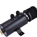 EVIL ENERGY 10AN Baffled Oil Catch Can,Oil Breather Tank with Valve,750ML Universal Aluminum Black