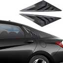 for Hyundai Elantra 2021 2022 2023 Exterior Accessories Sporty Car Rear Side Window Louvers Air Vent Scoop Shades Cover Trim Blinds 2PCS(Carbon Fiber)