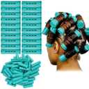 YOROSTAR 20pcs Green Plastic Cold Wave Rods Set for Natural Hair Hair Rollers for Long Short Hair DIY Hairdressing Tools (1 Count (Pack of 20))