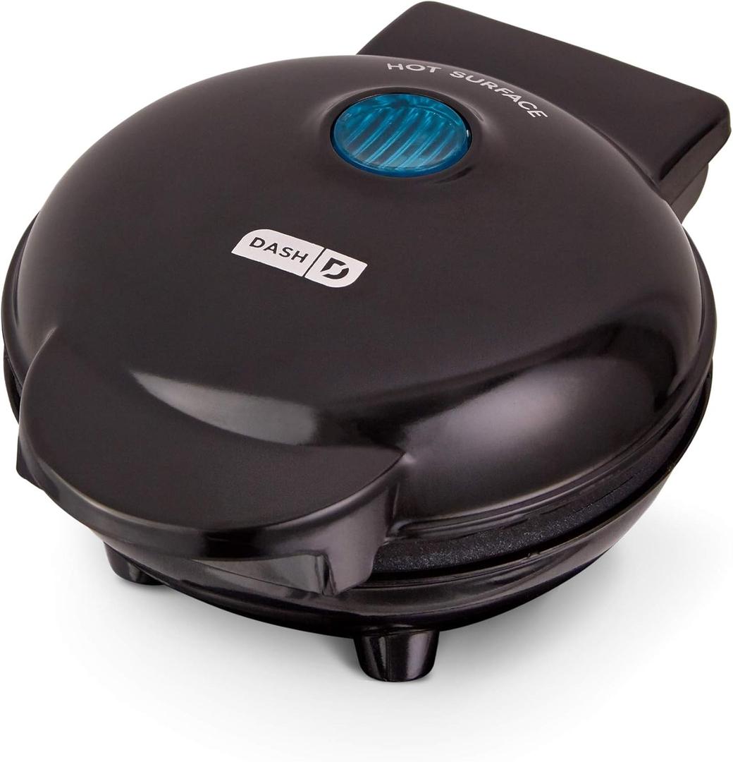 Dash Mini Maker Grill - Compact & Indoor Electric Grill - Efficient & User-Friendly Device with Nonstick Surface - Quick Heat-Up System - Easy-to-Clean & Store - Black (4 Inch Cooking Surface)